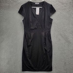 Ceasikery Dress Size XL Black Sheath Cap Sleeve Cocktail Work NWT